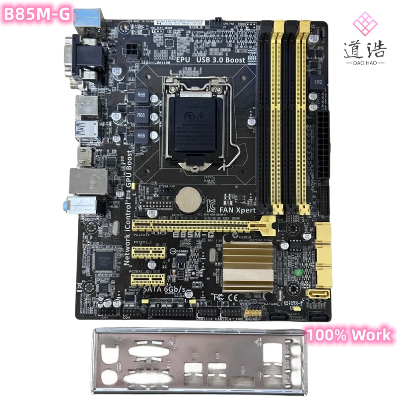 B85M-G  100% ׽Ʈ Ϸ κ, 32GB PCI-E3.0 DVI VGA HDMI SATA III LGA 1150 DDR3 Micro ATX B85